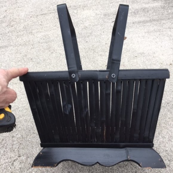 Black Bamboo Rattan Rustic Cane Basket 9x12 - Picture 3 of 13